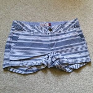 So brand blue and white striped shorts size 1